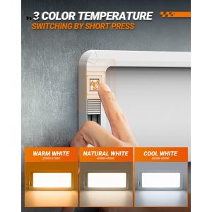 RV Lights Interior 12V Camper 1500LM RV Ceiling Dome Light with Switch and White