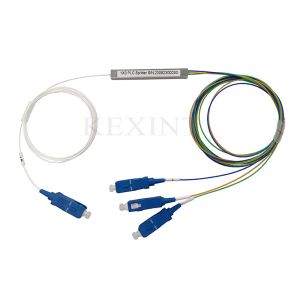 1x3 SC / UPC Fiber Optical Plc Splitter 1 M Length
