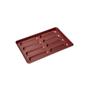 600x400x41mm Hot Dog Bun Baking Pan Aluminized Steel Cookie Sheet