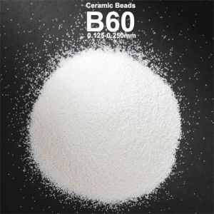 China 700HV Ceramic Blasting Media Zirconia Beads B20 B40 B60 For Steel Pipe Surface Cleaning on sale