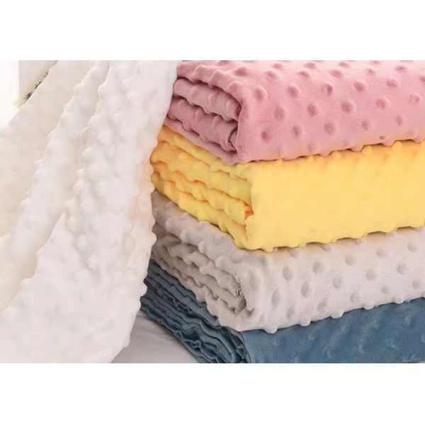 Quality Polyester Embossed Cuddle Minky Plush Fabric For Baby for sale