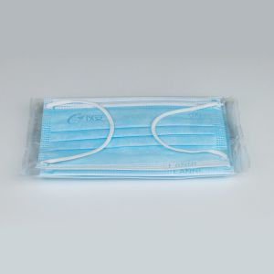 Blue Non Woven No Irritation 3 Ply Individual Packaging Face Masks