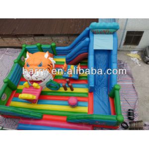 0.55mm PVC Tarpaulin Inflatable Amusement Park For Family Garden