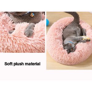 Donut Round Plush Dog Bed