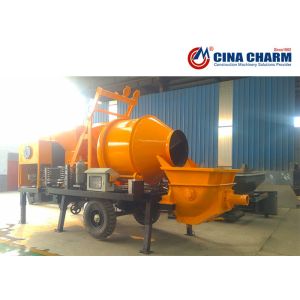 40m3 Per Hour Concrete Mixer With Pump Machine , Electric Concrete Mixer And