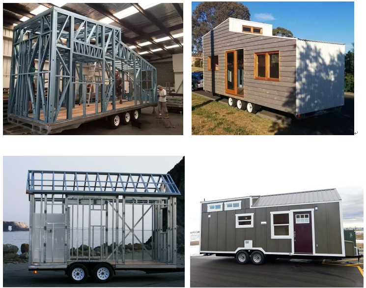 15mm OSB Board Light Steel Z275 Prefab Prefabricated 1 Bedroom 1 Bathroom Tiny House For Camping