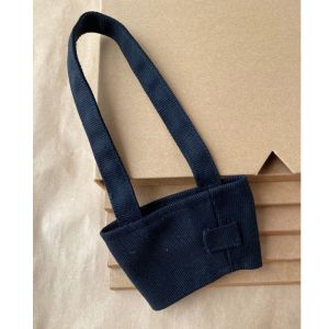 8*6cm Foldable Canvas Coffee Cup Holder With Straw Pockets