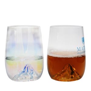 Wholesale Ice Mountain Bottom Crystal Wine Glass With Ion Plated Irridescent from china suppliers