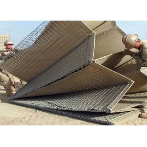 Military Hesco defensive bastion for army and flood control with razor wire with
