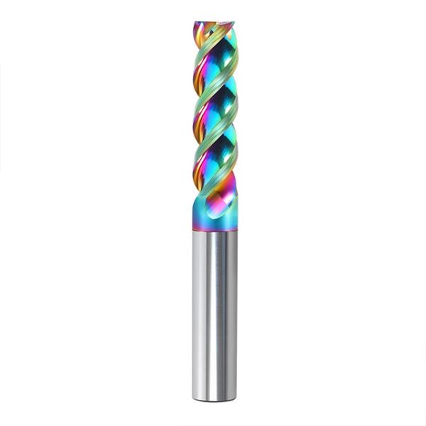 3-flute Tungsten Carbide End Mill with 35° Helix Angle and DLC Coating for CNC