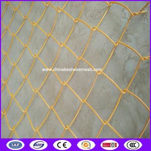 Yellow color 40x40 opening chain link fence cover up with height 1200mm