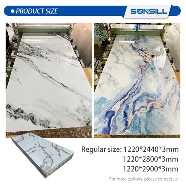 Glossy/Matt PVC Marble Sheet For Interior Decoration