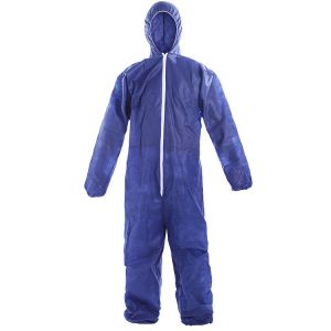 Wholesale Anti - Static Blue Breathable Disposable Safety SMS Protective Coverall Suit from china suppliers