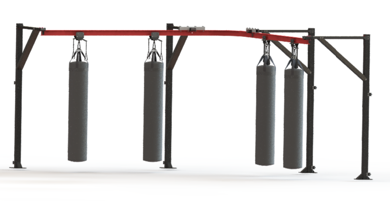 Floor Mounted Heavy Bag Rack