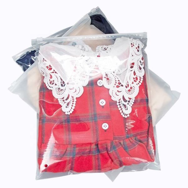 Waterproof Frosted CPE Zipper Bags Printable Logo Available With Dustproof