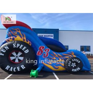 Car Style Inflatable Bounce Dry Slide For Amusement Park Playground