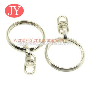 jiayang rainbow color snap hooks flat key ring and keyring split with chains