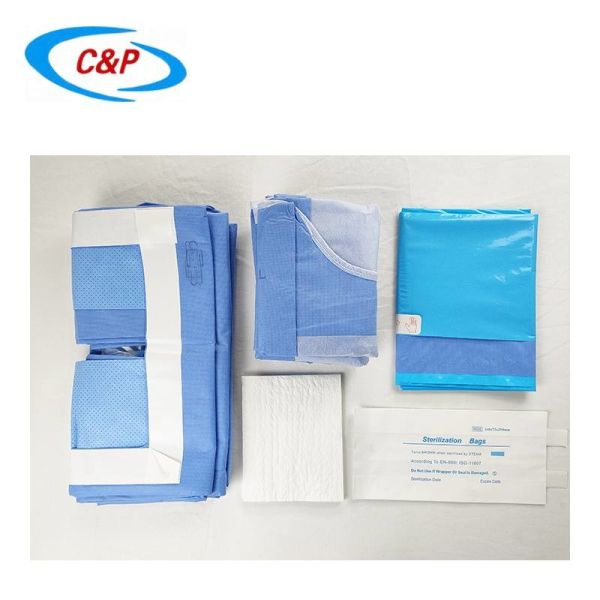 SMS Disposable Surgical Laparoscopy Pelviscopy Pack Drape Towel EO Sterilized