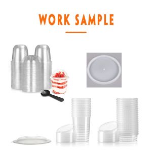 PLC Making Milk Cup Lid Forming Machine 0.15mm Thickness 1 Year Warranty