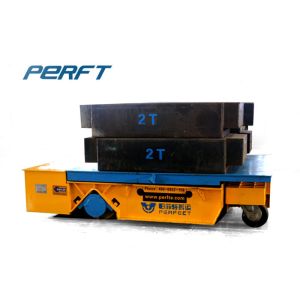 industrial battery powered trackless transfer cart on cement