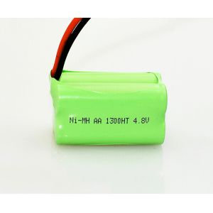 NiMh AA Battery 1300mAh 4.8V For Emergency Lighting 70 Degree Working Temperatur