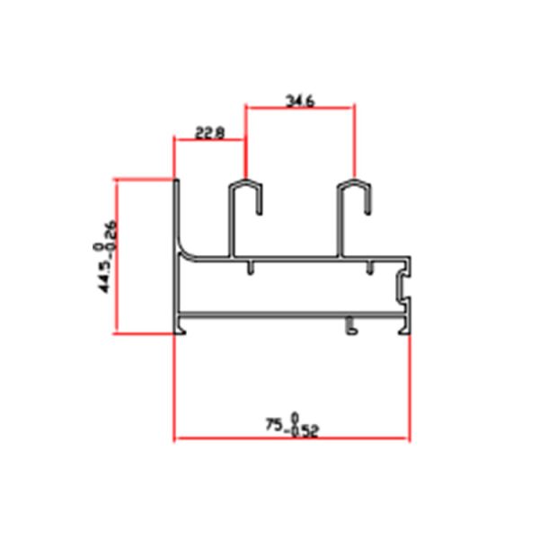 Quality Powder Coated Mill Finish 6063 T5 T6 Aluminium Profile Section for sale
