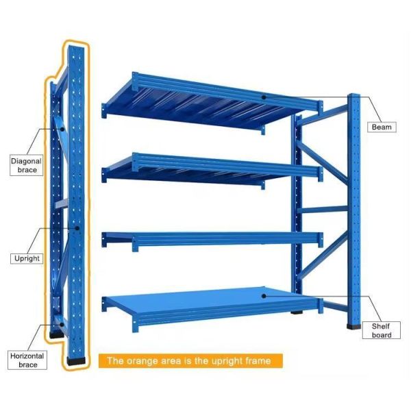 Adjustable Medium Duty Racking Long Span Storage Shelving 2000x600x2000