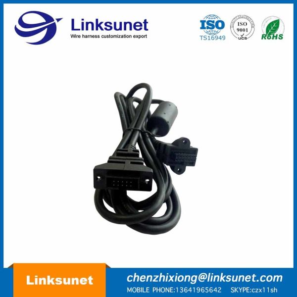 Quality DC3 12P Round Filters Injector Wiring Harness Customized Plastic Wire Harness for sale