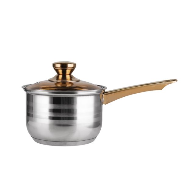 6pcs Cookware Set Stainless Steel 201 Kitchenware Cooking Milk Soup Pot Set