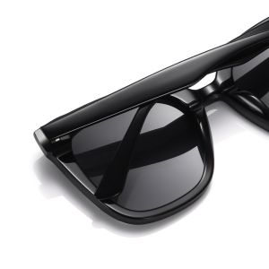 Simple Custom Square Acetate Sunglasses High Polymer Memory