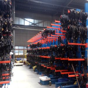 Industrial Q235B Steel Cantilever Storage Racks Adjustable Pipe Storage Shelf