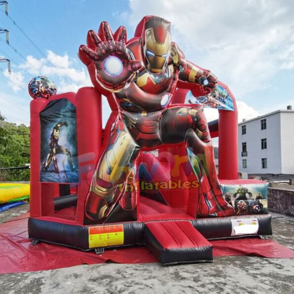 Super Hero 1000D Inflatable Bounce House Combo For School