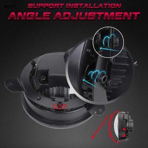 LED Headlights with Bl-ue-tooth Control 9 Inch Hi/Lo Beam DRL and 121 RGB