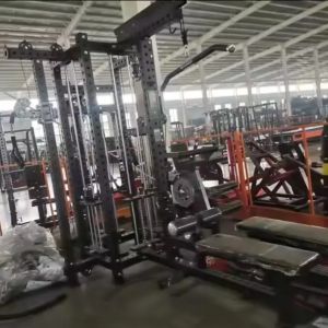 Four Person Smith Machine Gantry Commercial Multifunctional Bench Press Squat