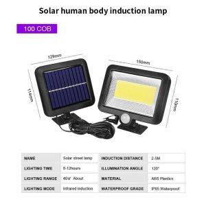 Adjustable Panel Integrated Solar Outdoor Floodlight 25w 40w 60w With Motion