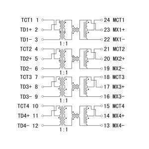 LP5008NLE 1000Base-T Ethernet Magnetic Transformers 12 Coils