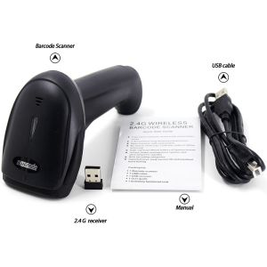 650 Nm Handheld Barcode Scanner Reader USB Receiver Storage Up 5000 Code