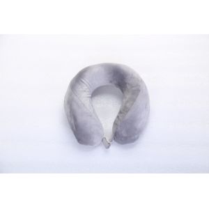 Grey Color Car Additional Accessories U Shape Memory Foam Travel Pillow