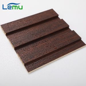 Slat Interiored Nano PVC Wood Effect Indoor Fluted Wall Panel for Household