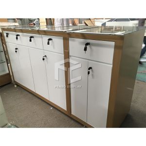 3000mm Long Mobile Phone Display Showcase With 2pcs Drawers