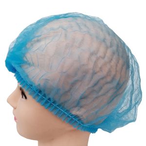 Non Woven Disposable Head Cap , Surgical Bouffant Scrub Hats Lightweight