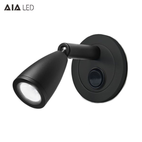 Contemporary interior bedside reading light & led headboard wall light bed wall light for hotel