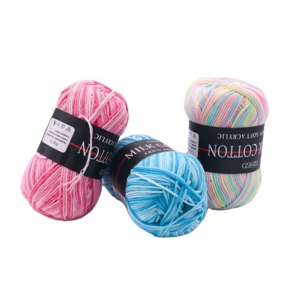 50g Weight Milk Cotton Material Knitting Wool Thread Yarn for Garment Sewing and
