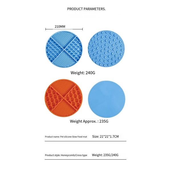 New Pet Honeycomb Licking Pad Anti-Choking Anti-Vomiting Stress-Relieving Pet Slow Food Mat