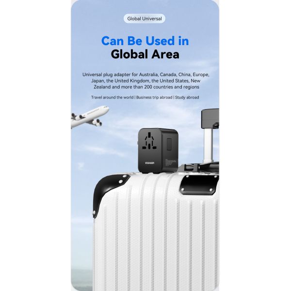 ESSAGER JY-309 Series 65W Universal Plug USB C PD Charger