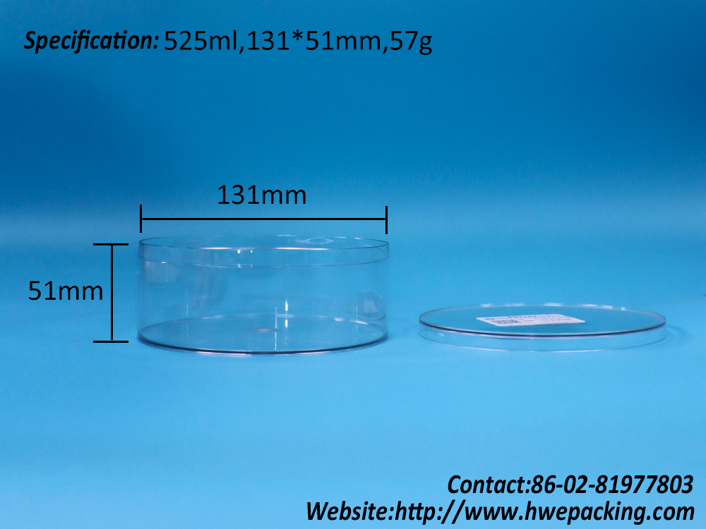 Biscuit Dried Fruit Candy Chocolate Candy Transparent Round Plastic Packaging Box