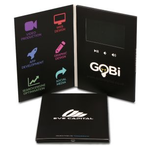 China Advertising Video Brochure Mailer , LCD Video Greeting Cards OEM ROHS Certificate on sale