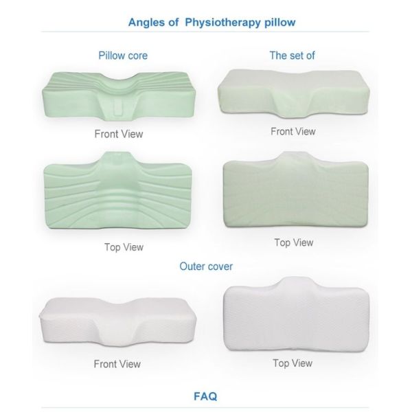Light Green Therapeutica Sleeping Pillow With Knitted Fabric Outer Cover , SGS REACH Standard
