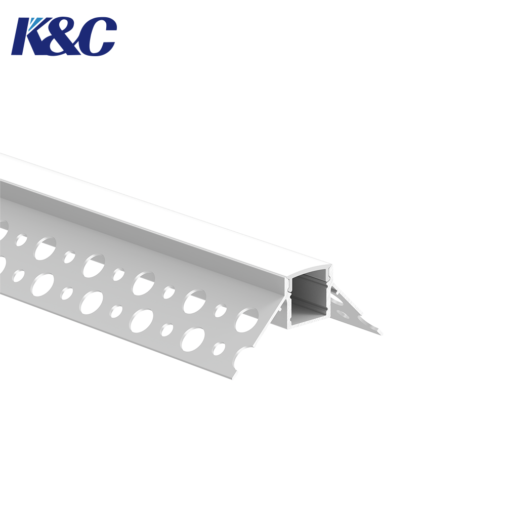 6063 T5 Recessed Aluminum LED Profile with W53.5 × H23.8mm Size and 3M/PCS Customized Length for LED Strip Lighting