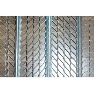 Width 0.6m Metal Rib Lath , Rib Height 8mm Galvanized Expanded Metal Lath
